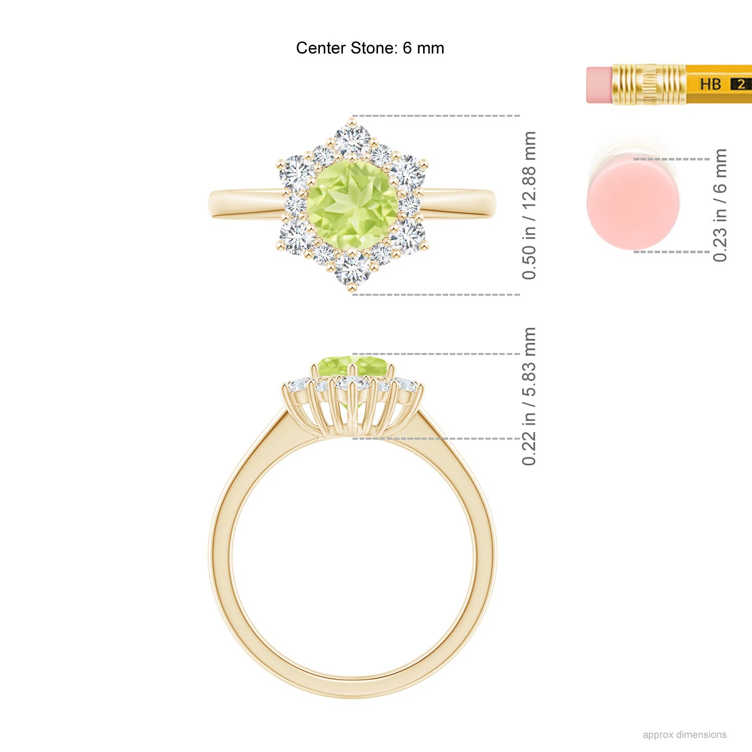 A - Peridot / 1.47 CT / 14 KT Yellow Gold