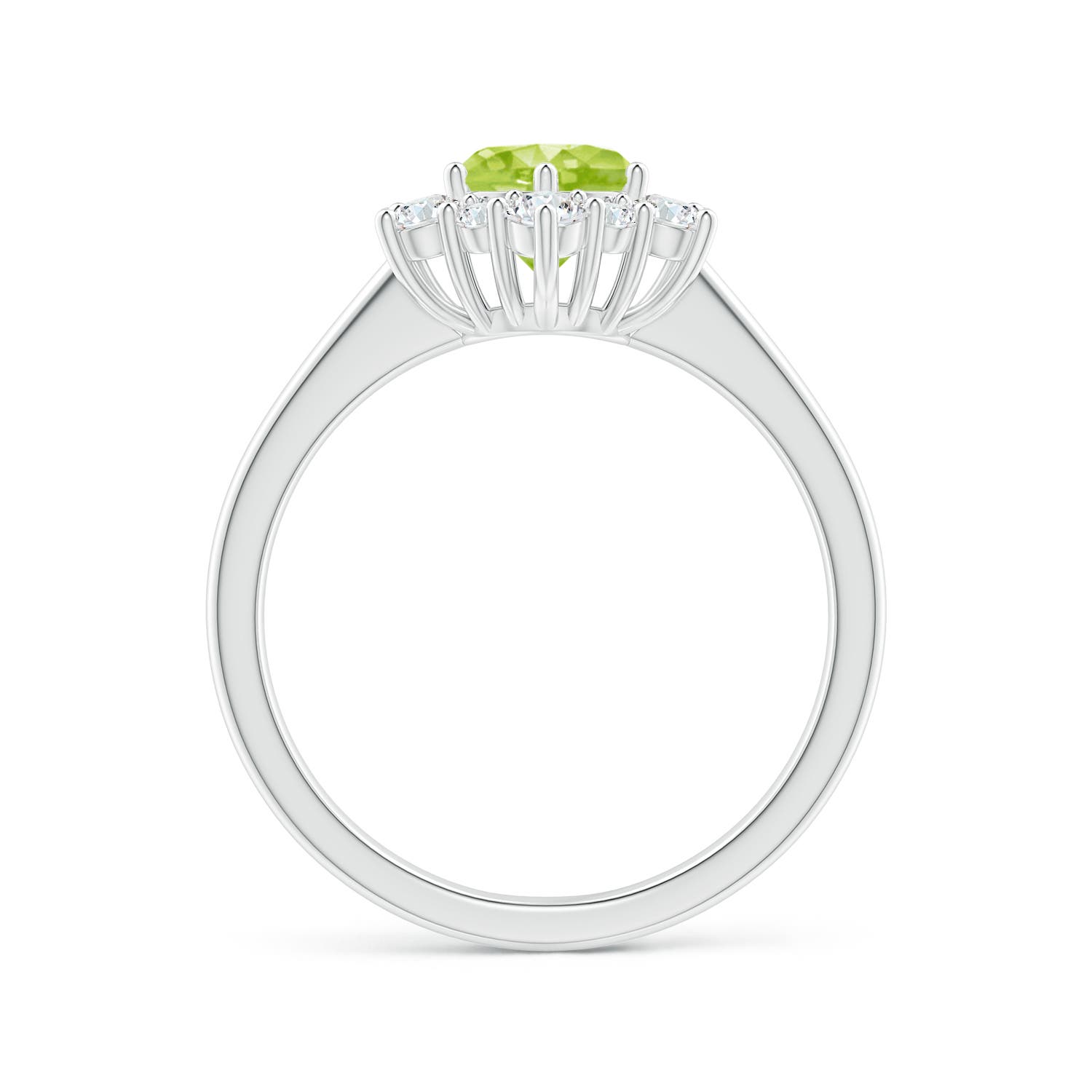 AA - Peridot / 1.47 CT / 14 KT White Gold