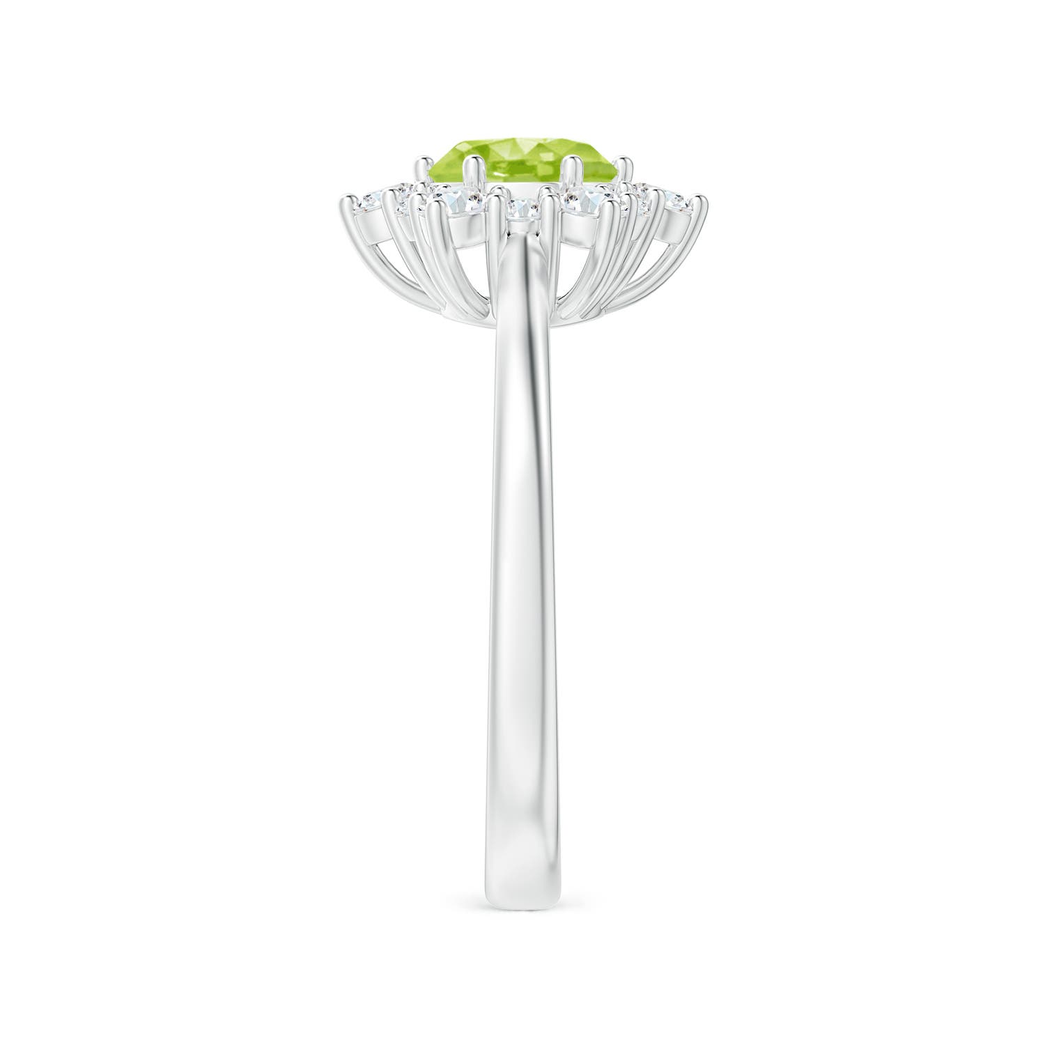 AA - Peridot / 1.47 CT / 14 KT White Gold