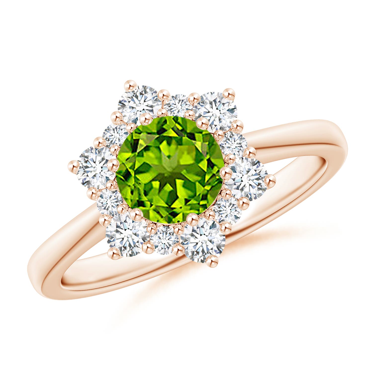 AAAA - Peridot / 1.47 CT / 14 KT Rose Gold