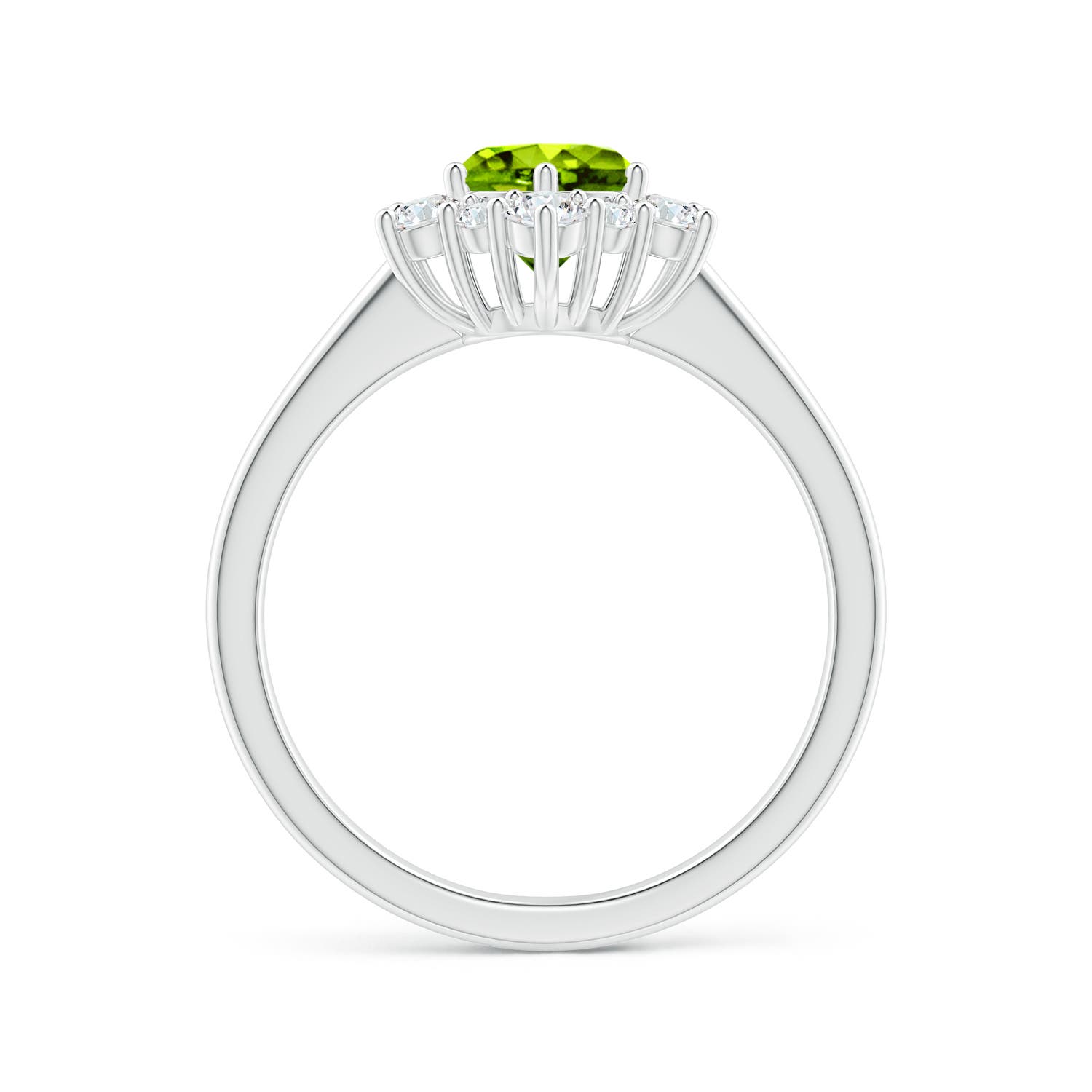 AAAA - Peridot / 1.47 CT / 14 KT White Gold