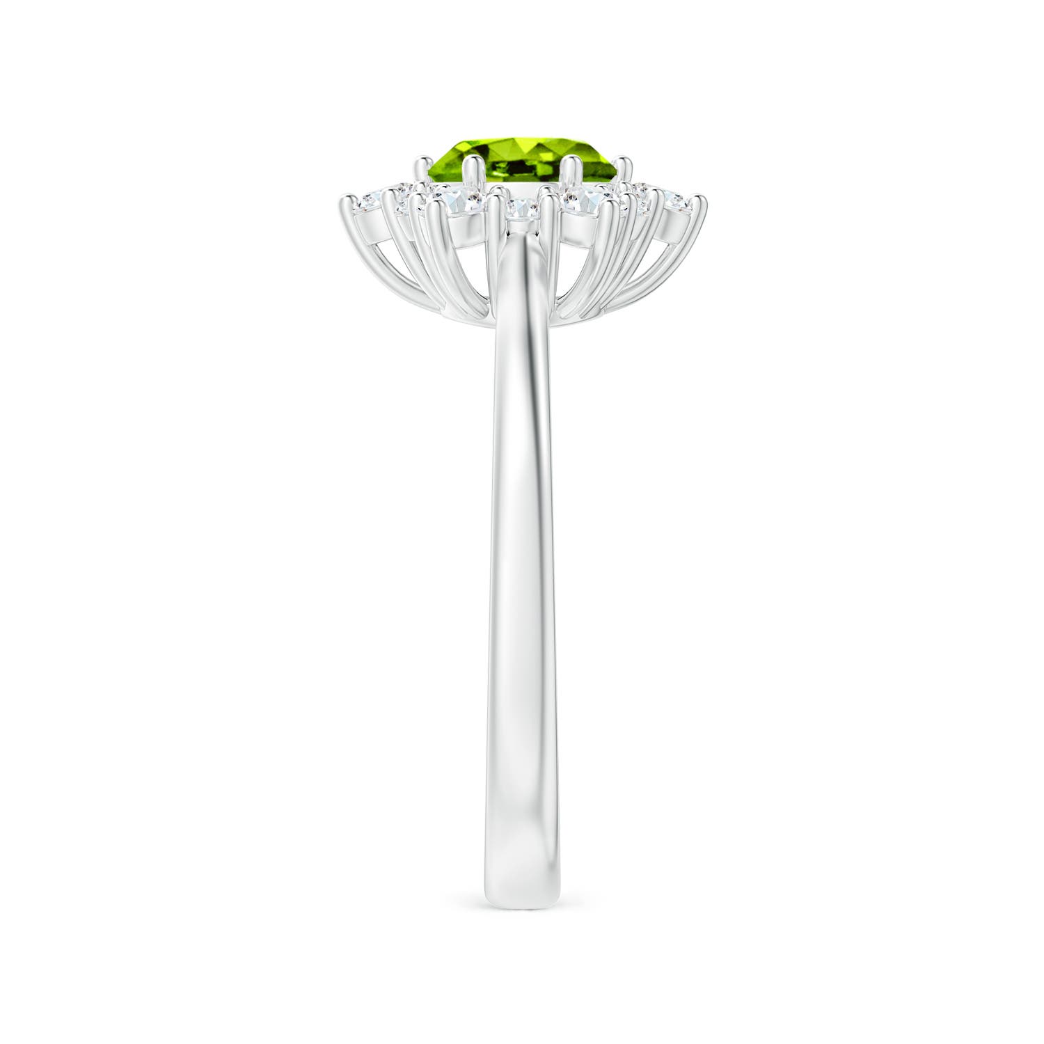 AAAA - Peridot / 1.47 CT / 14 KT White Gold