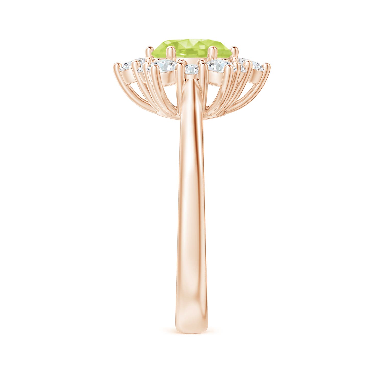 A - Peridot / 2.2 CT / 14 KT Rose Gold