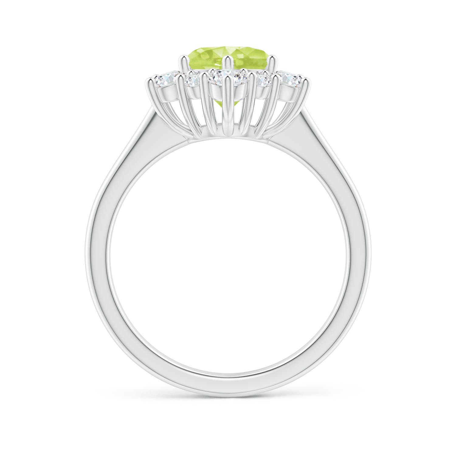 A - Peridot / 2.2 CT / 14 KT White Gold