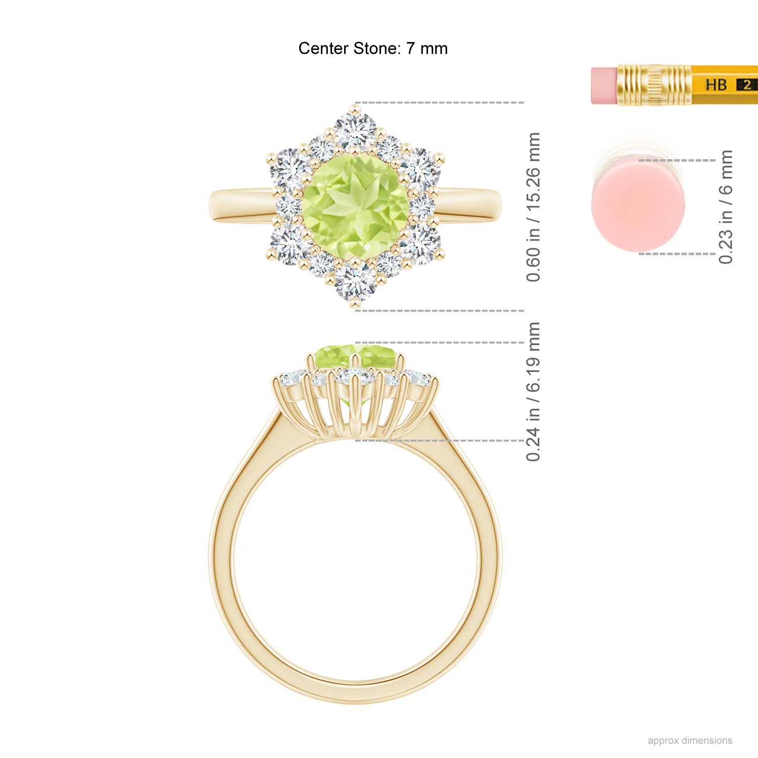 A - Peridot / 2.2 CT / 14 KT Yellow Gold