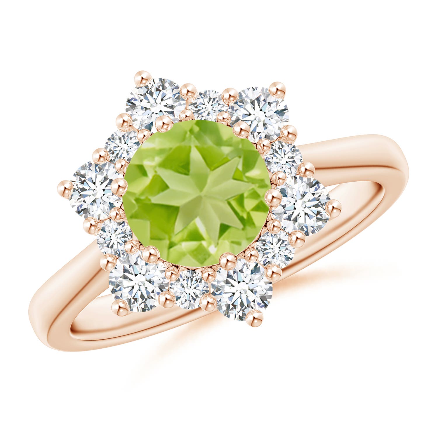 AA - Peridot / 2.2 CT / 14 KT Rose Gold