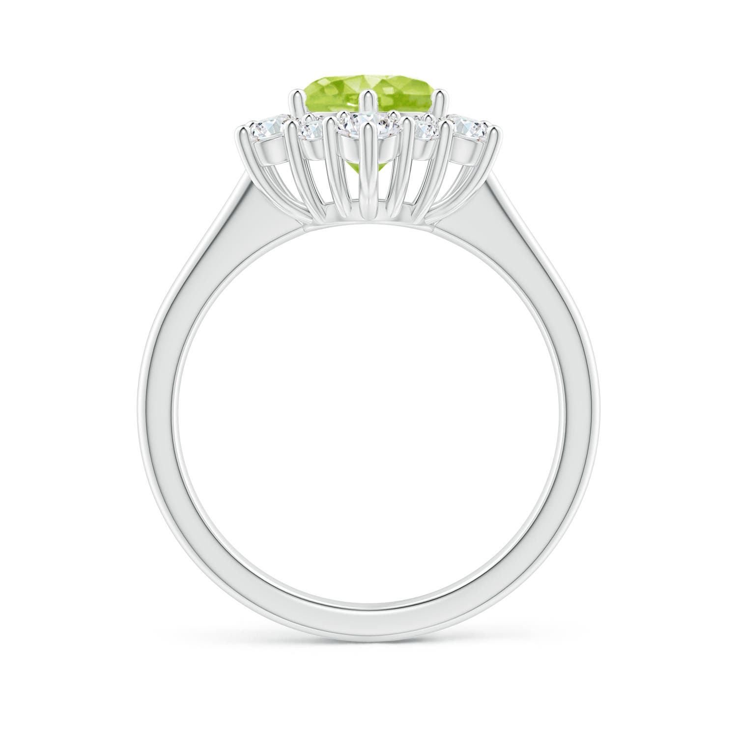 AA - Peridot / 2.2 CT / 14 KT White Gold