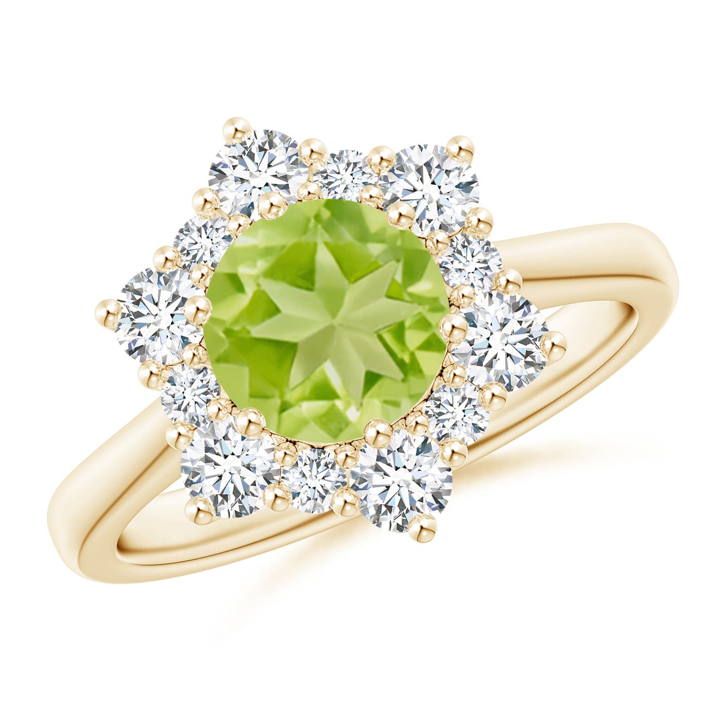 AA - Peridot / 2.2 CT / 14 KT Yellow Gold