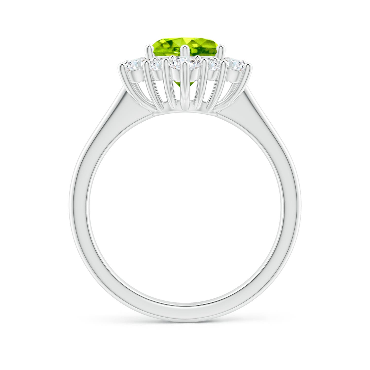 AAA - Peridot / 2.2 CT / 14 KT White Gold