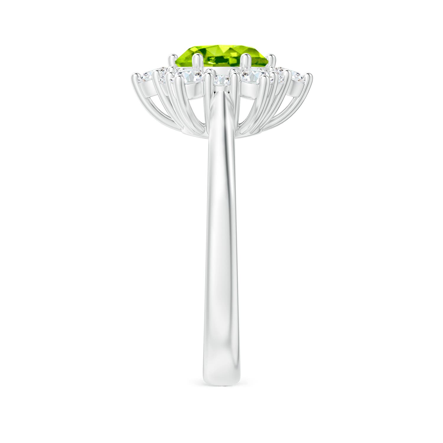 AAA - Peridot / 2.2 CT / 14 KT White Gold