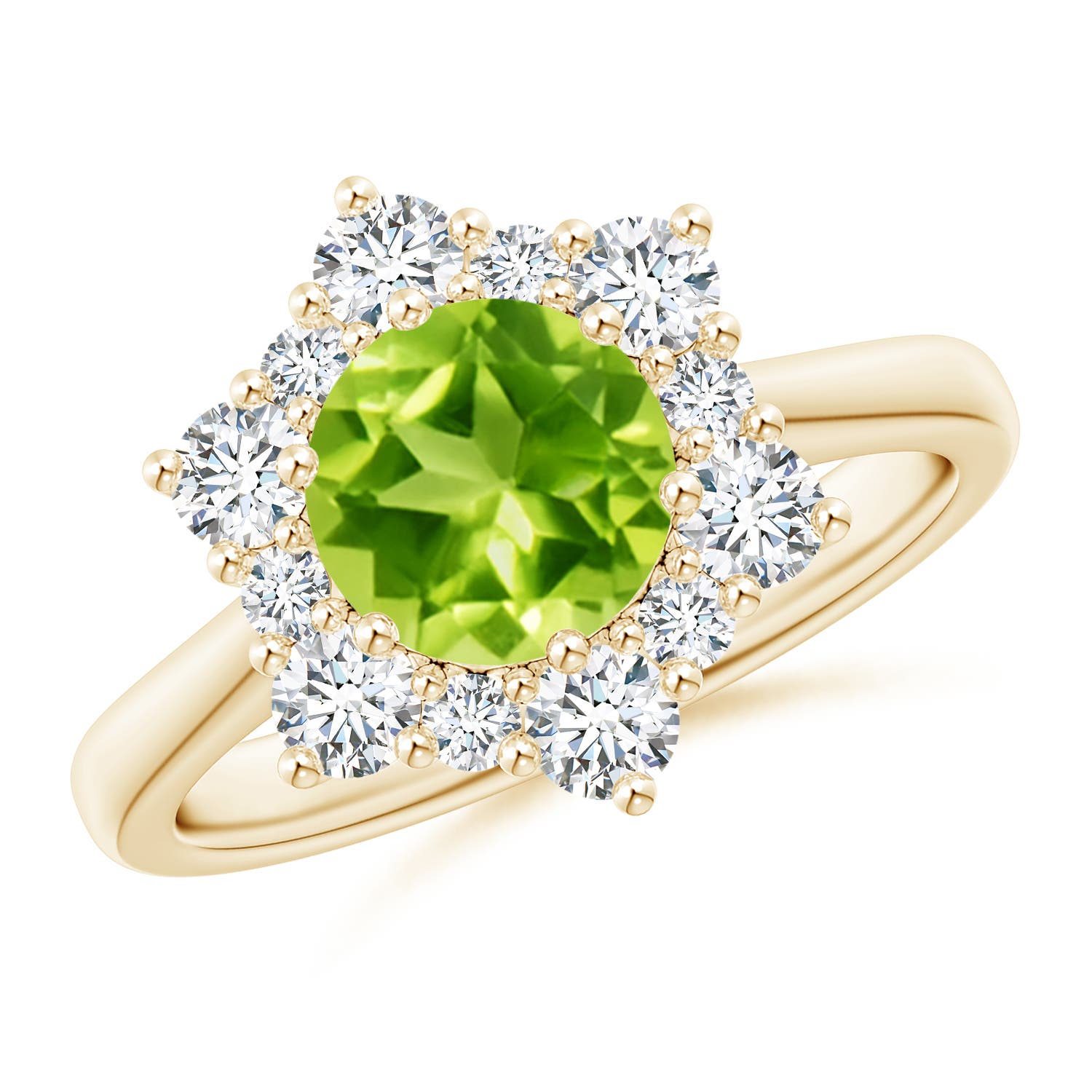 AAA - Peridot / 2.2 CT / 14 KT Yellow Gold