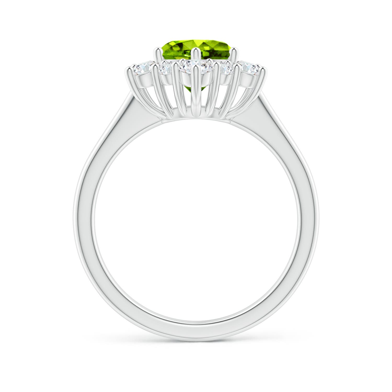 AAAA - Peridot / 2.2 CT / 14 KT White Gold