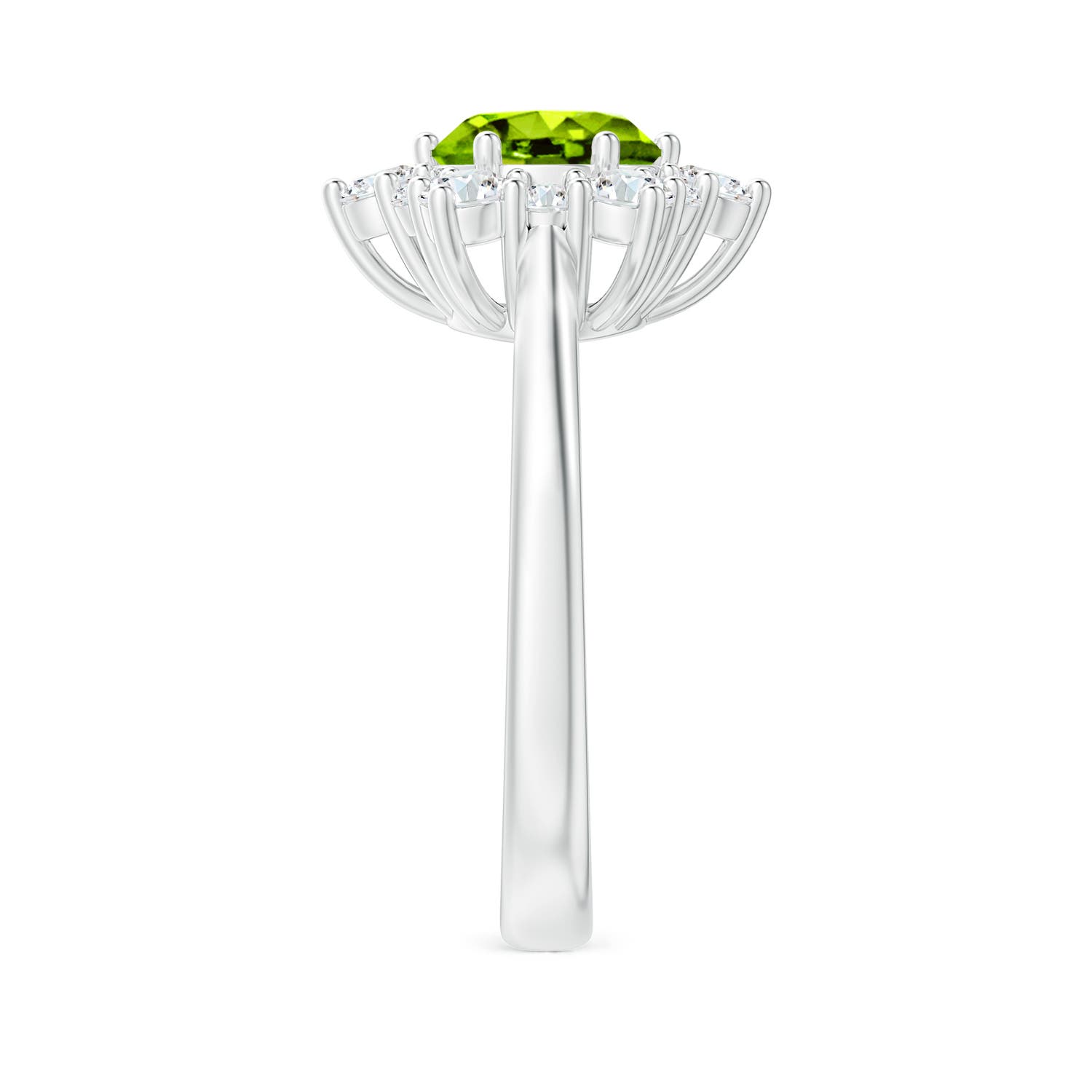 AAAA - Peridot / 2.2 CT / 14 KT White Gold