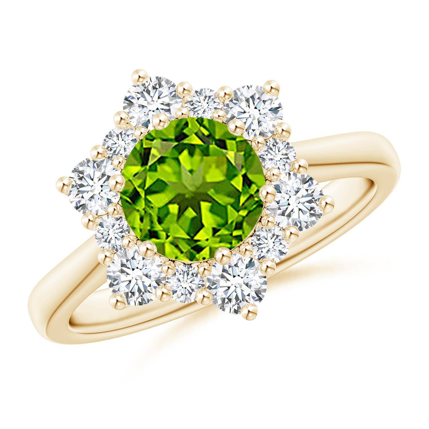 AAAA - Peridot / 2.2 CT / 14 KT Yellow Gold