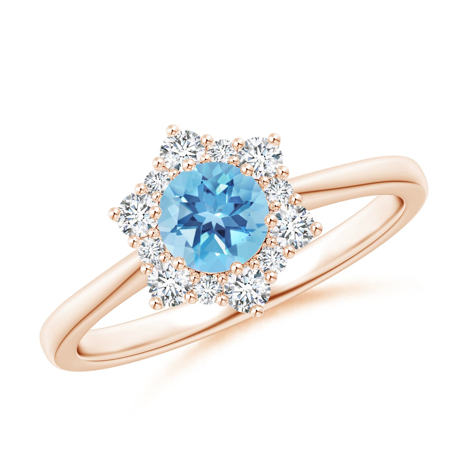 A - Swiss Blue Topaz / 0.88 CT / 14 KT Rose Gold