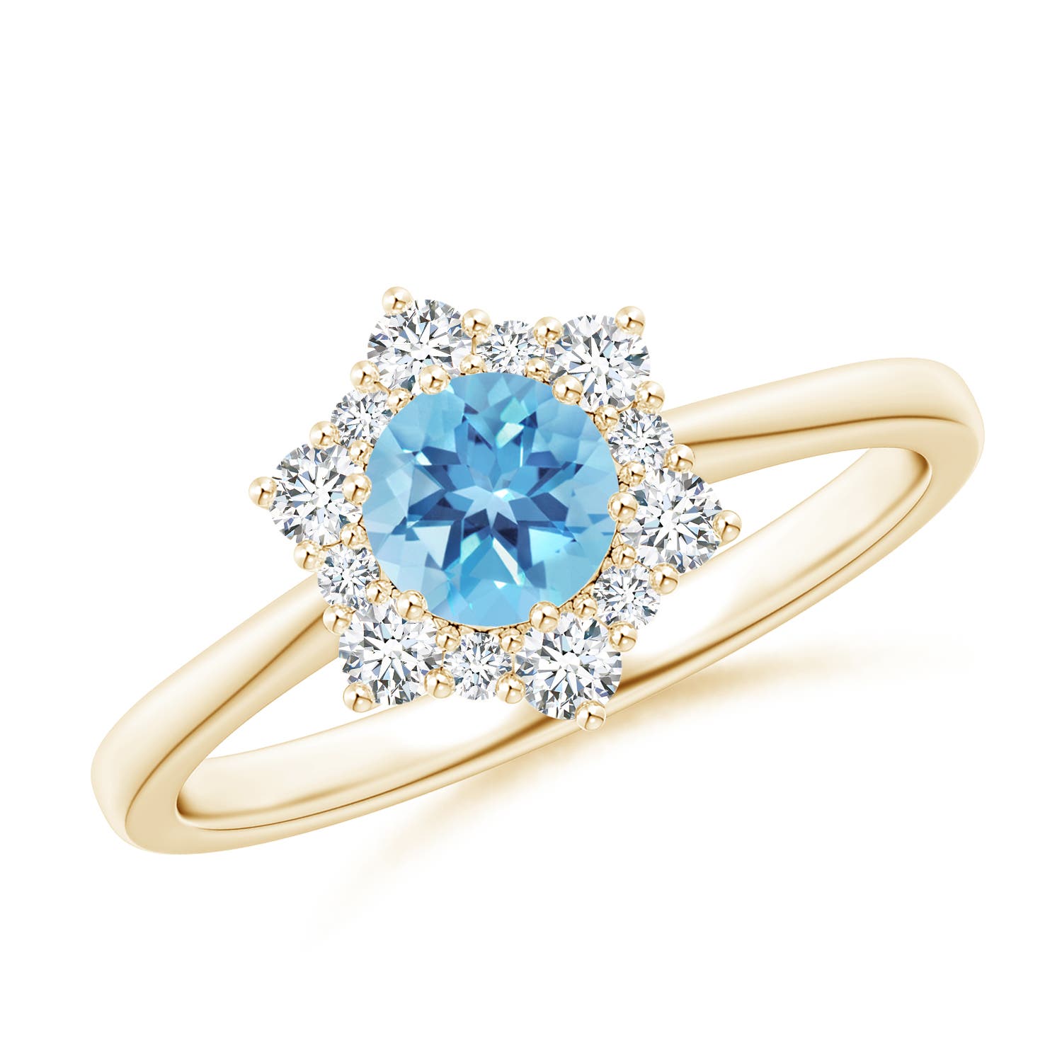 A - Swiss Blue Topaz / 0.88 CT / 14 KT Yellow Gold