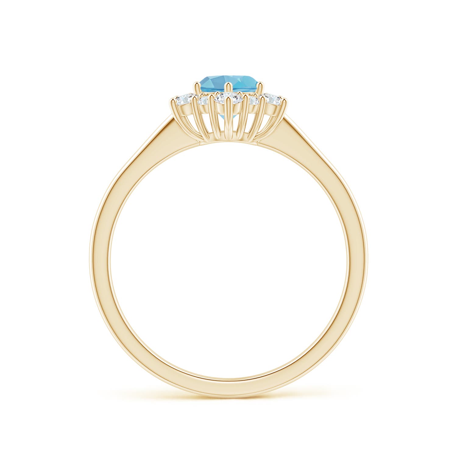 A - Swiss Blue Topaz / 0.88 CT / 14 KT Yellow Gold