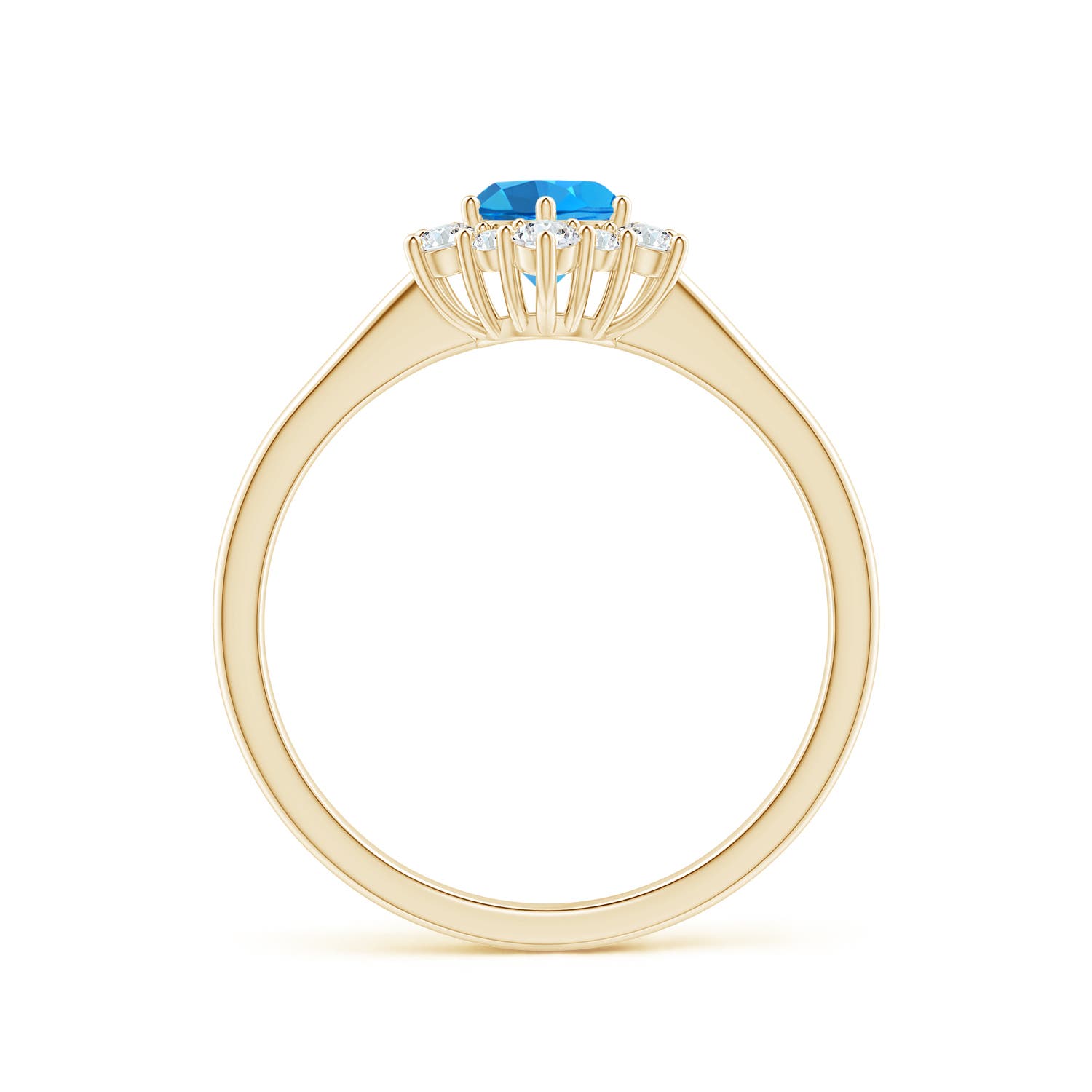 AAAA - Swiss Blue Topaz / 0.88 CT / 14 KT Yellow Gold