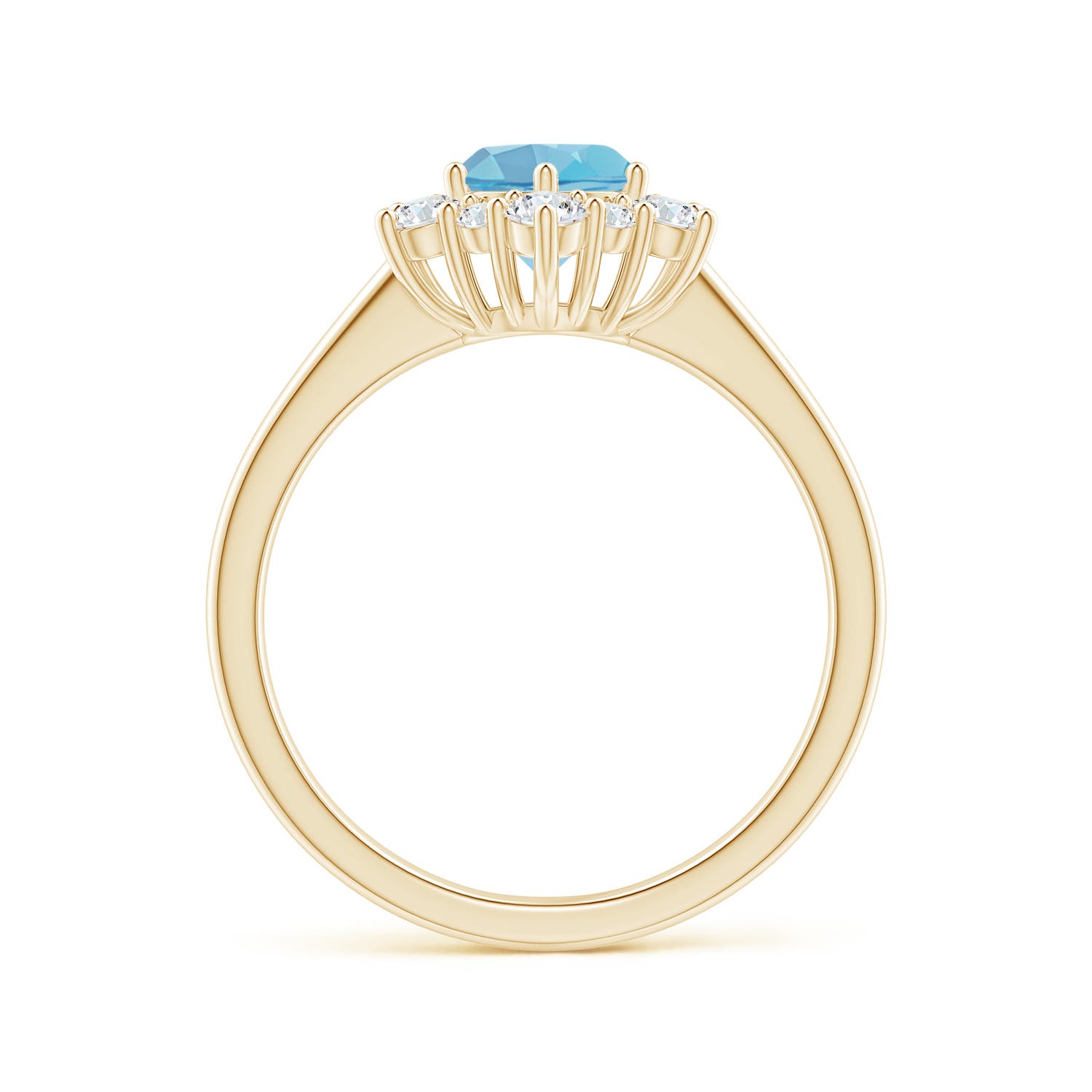 A - Swiss Blue Topaz / 1.47 CT / 14 KT Yellow Gold