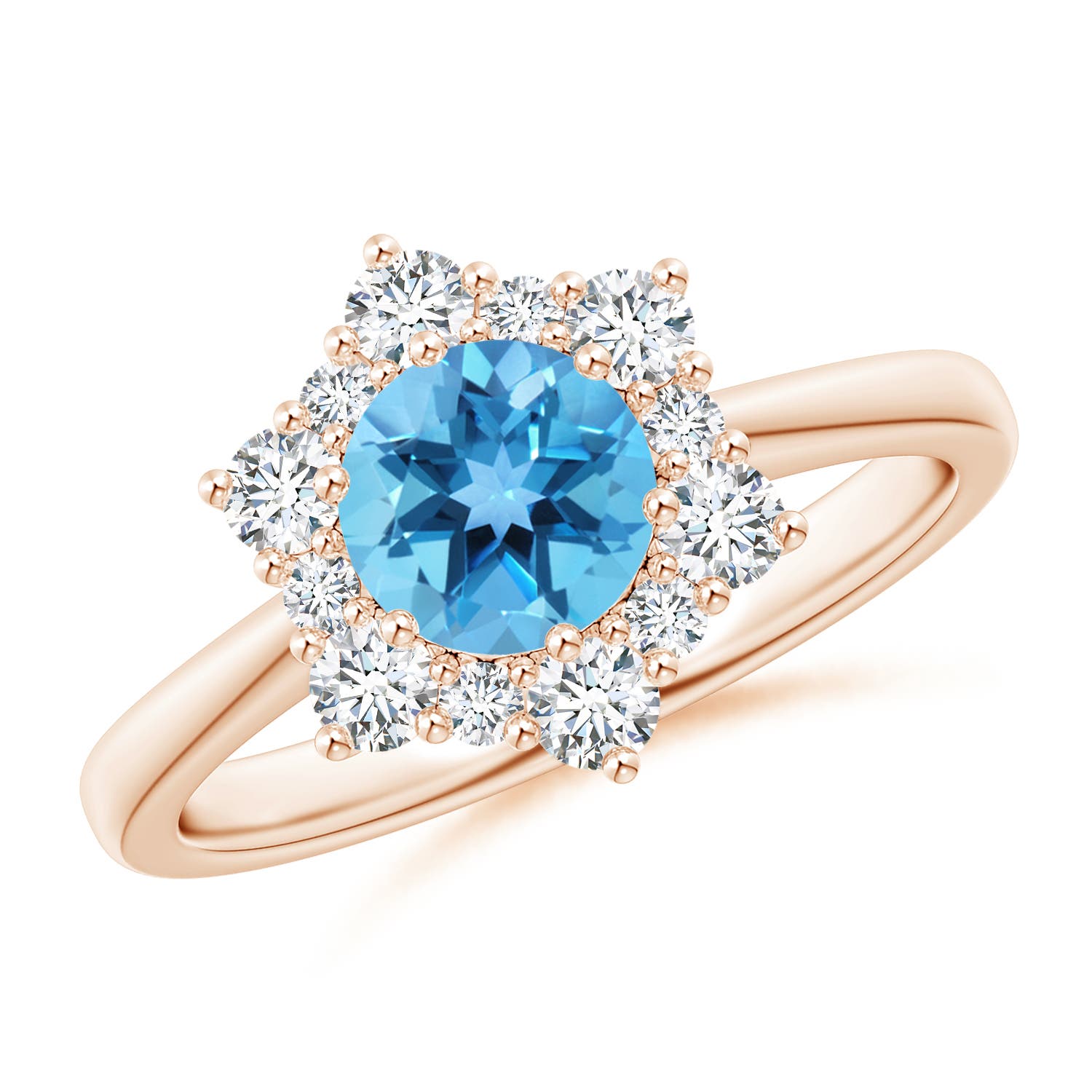 AA - Swiss Blue Topaz / 1.47 CT / 14 KT Rose Gold