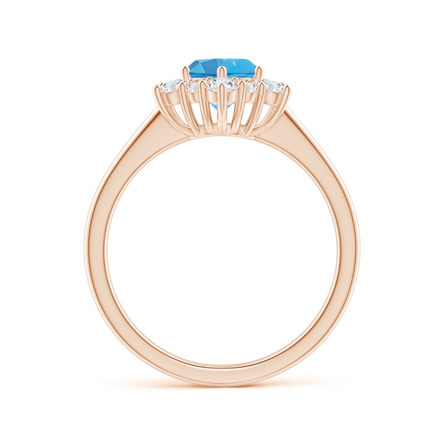 AA - Swiss Blue Topaz / 1.47 CT / 14 KT Rose Gold