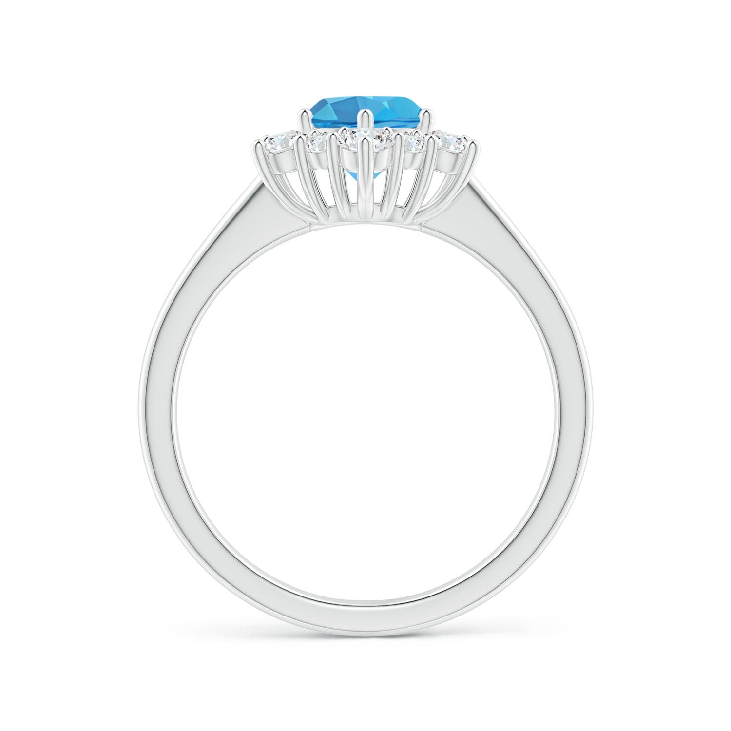 AA - Swiss Blue Topaz / 1.47 CT / 14 KT White Gold