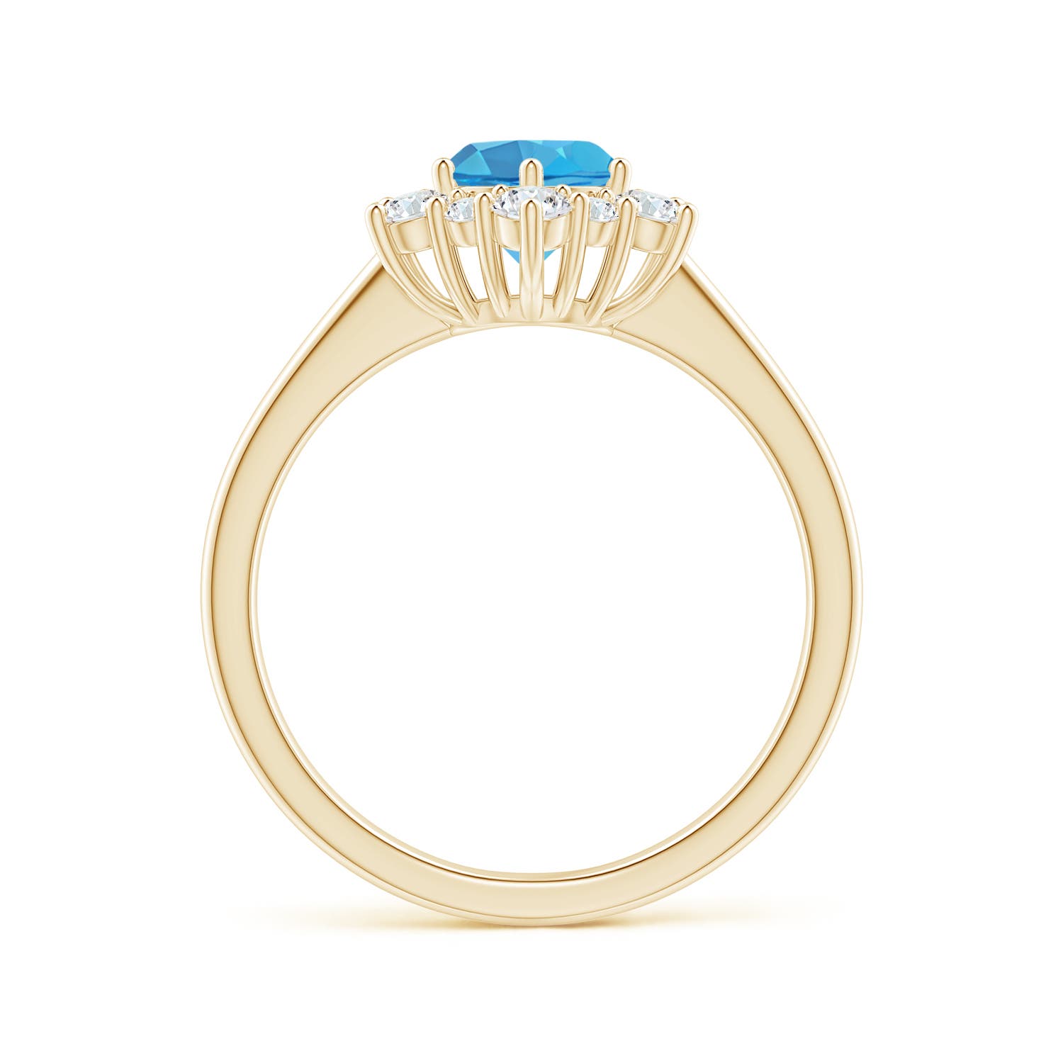 AA - Swiss Blue Topaz / 1.47 CT / 14 KT Yellow Gold