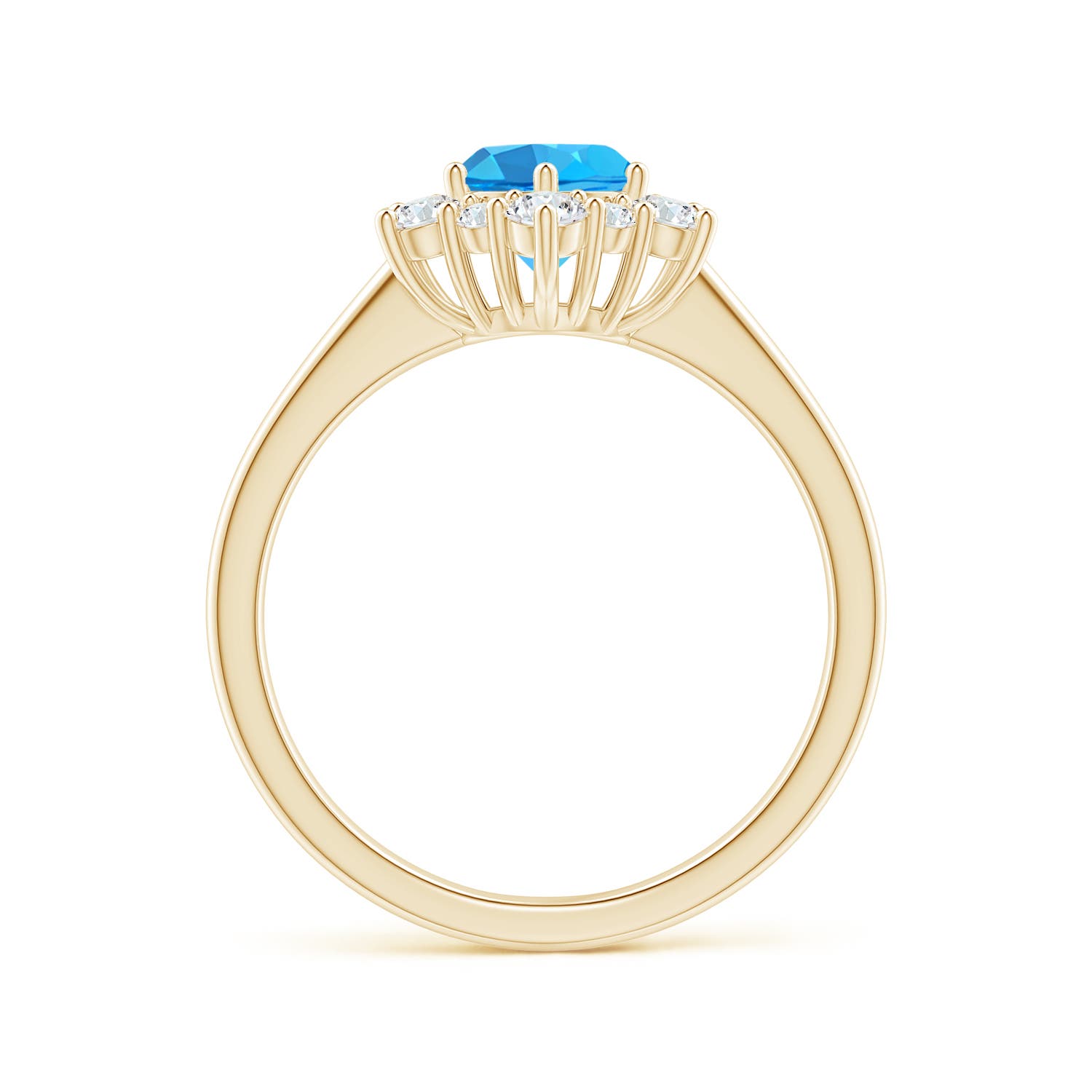 AAA - Swiss Blue Topaz / 1.47 CT / 14 KT Yellow Gold