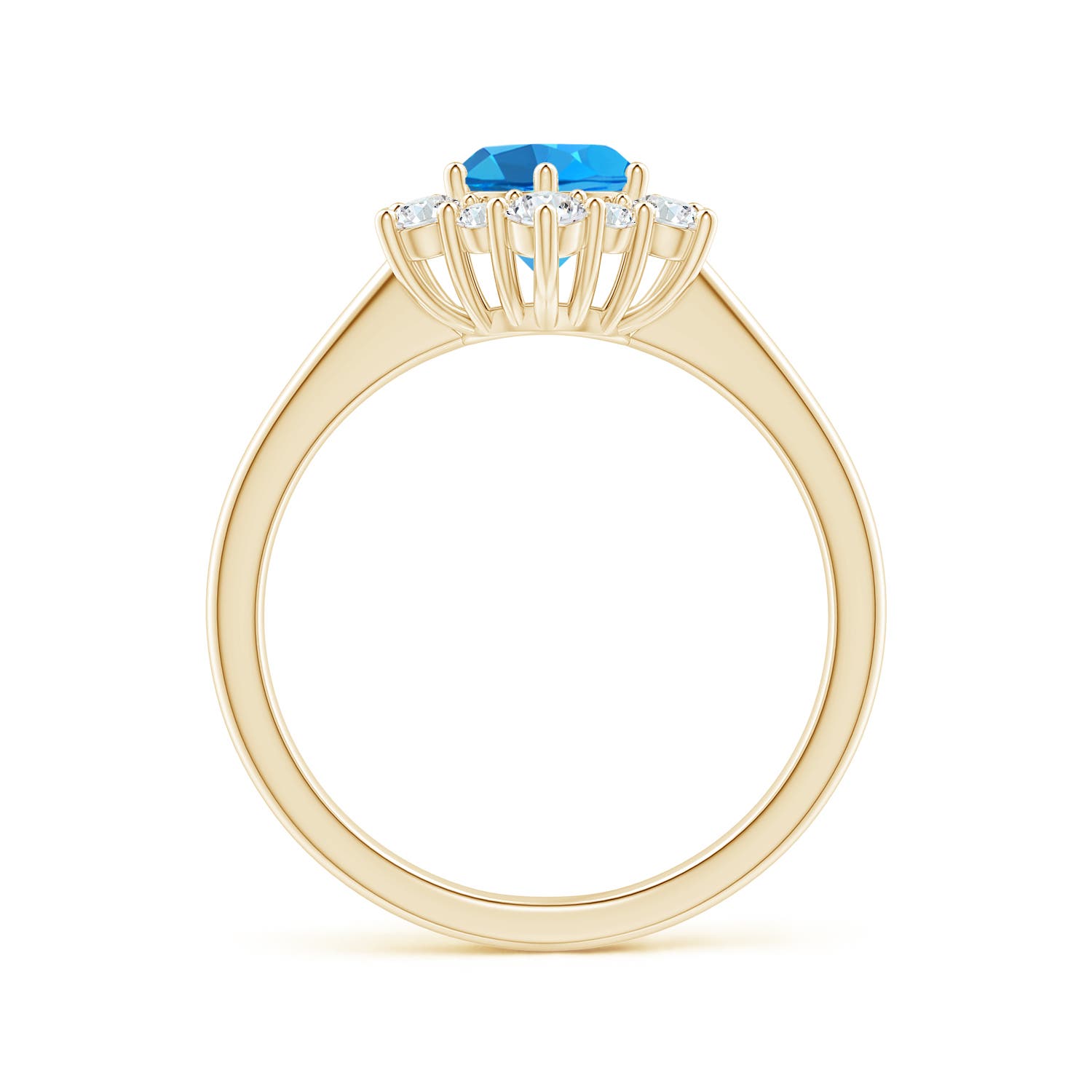 AAAA - Swiss Blue Topaz / 1.47 CT / 14 KT Yellow Gold