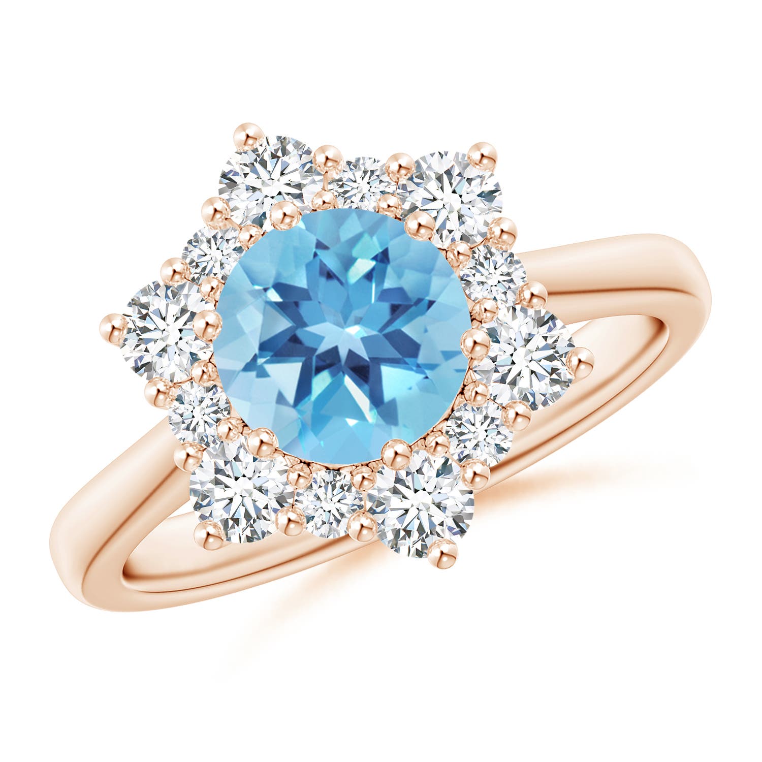 A - Swiss Blue Topaz / 2.35 CT / 14 KT Rose Gold