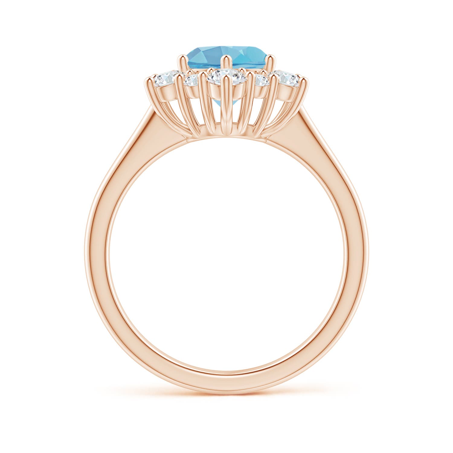 A - Swiss Blue Topaz / 2.35 CT / 14 KT Rose Gold