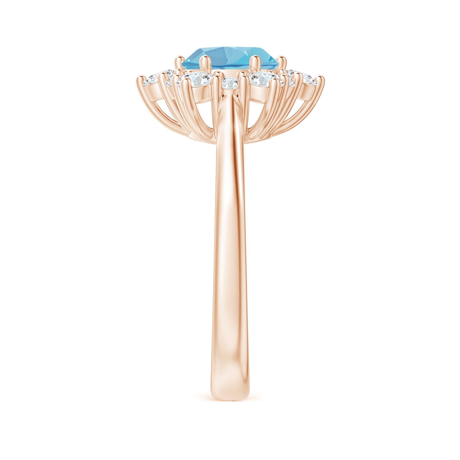 A - Swiss Blue Topaz / 2.35 CT / 14 KT Rose Gold