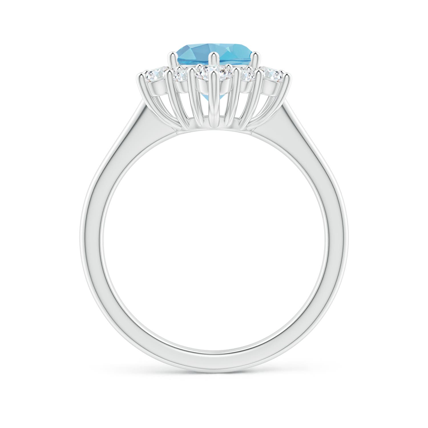 A - Swiss Blue Topaz / 2.35 CT / 14 KT White Gold