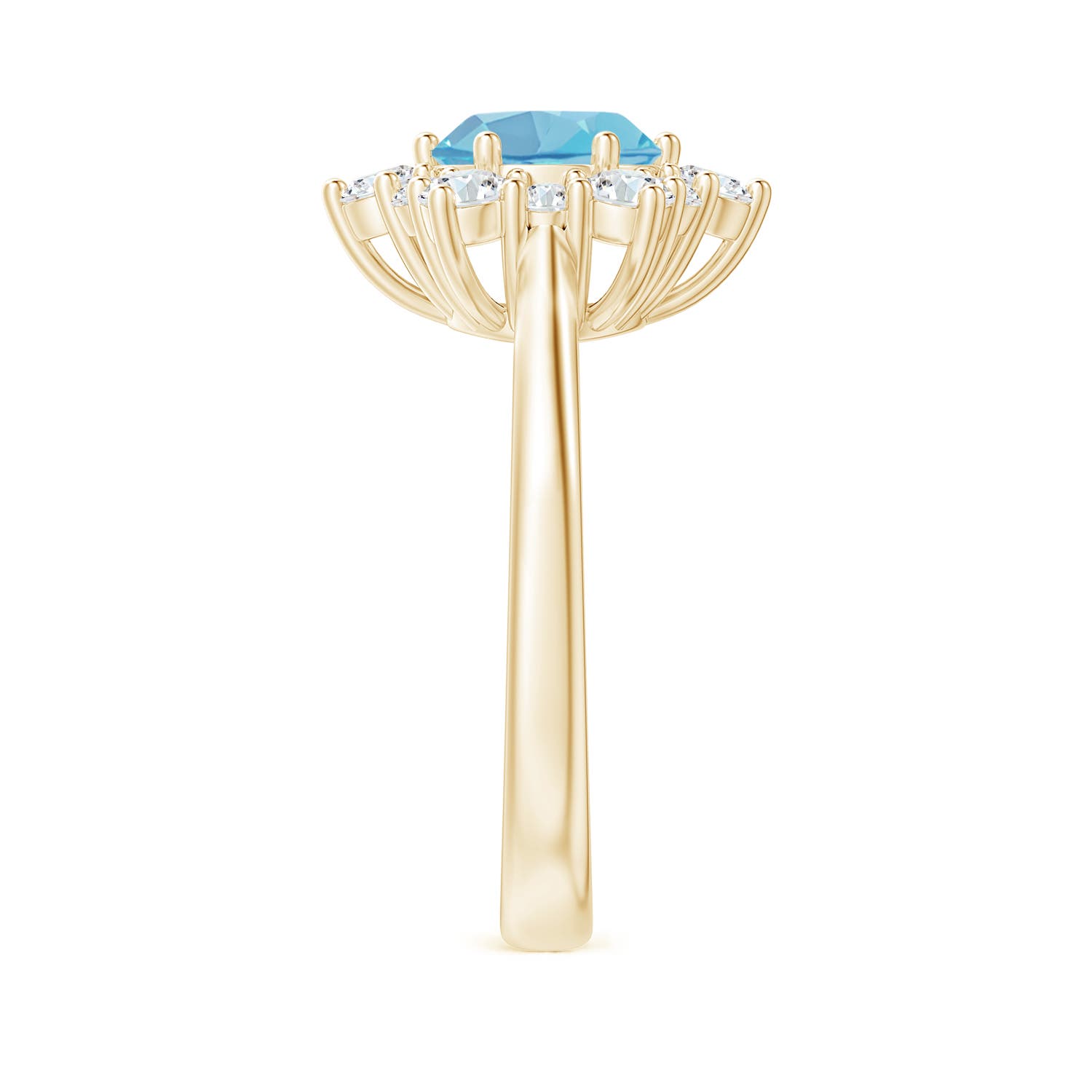 A - Swiss Blue Topaz / 2.35 CT / 14 KT Yellow Gold