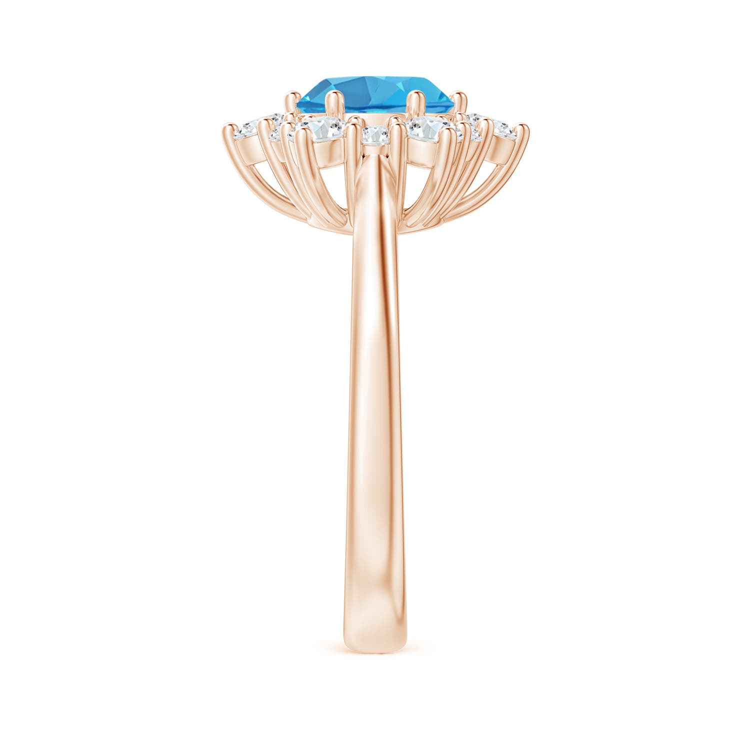 AA - Swiss Blue Topaz / 2.35 CT / 14 KT Rose Gold