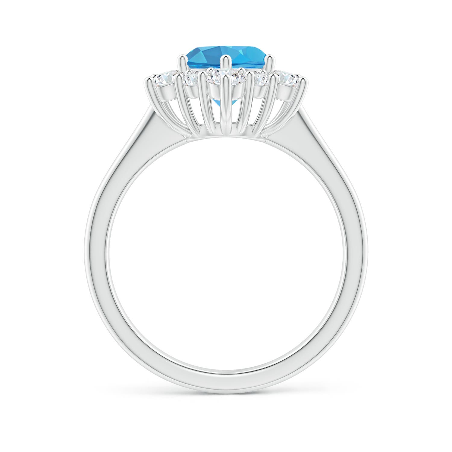 AA - Swiss Blue Topaz / 2.35 CT / 14 KT White Gold