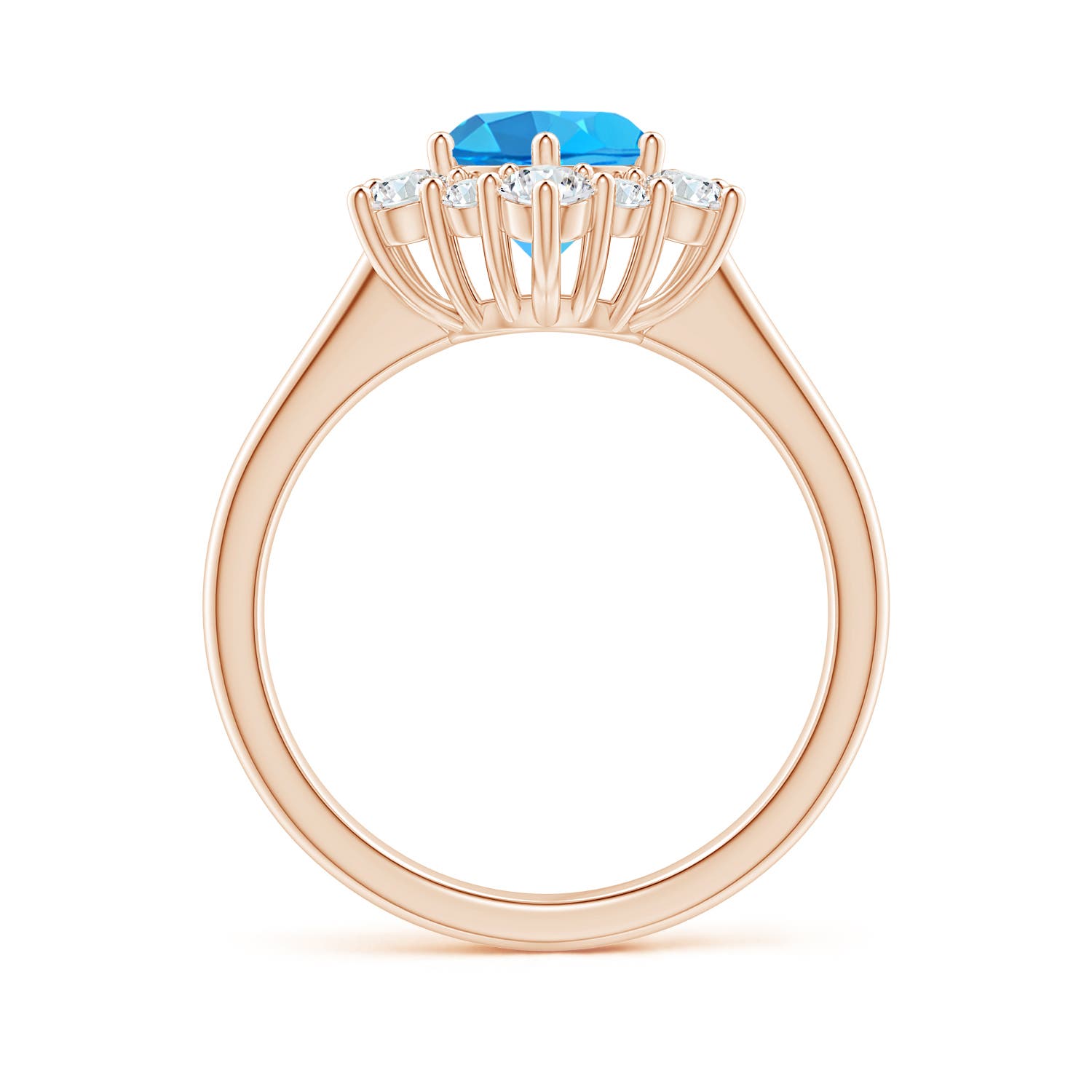 AAA - Swiss Blue Topaz / 2.35 CT / 14 KT Rose Gold