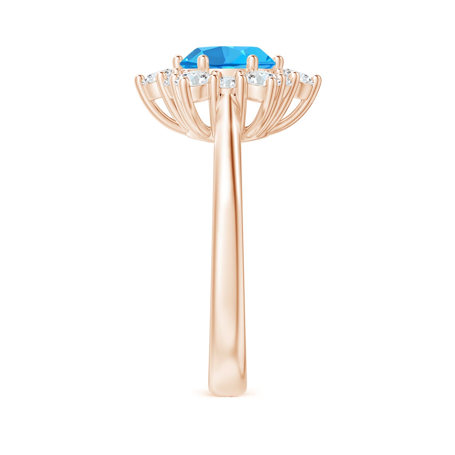 AAA - Swiss Blue Topaz / 2.35 CT / 14 KT Rose Gold