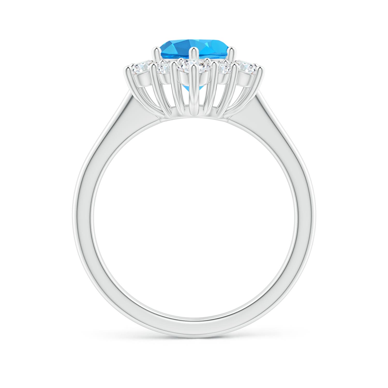 AAA - Swiss Blue Topaz / 2.35 CT / 14 KT White Gold