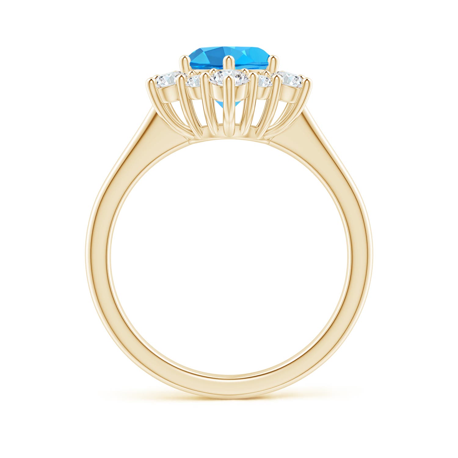 AAA - Swiss Blue Topaz / 2.35 CT / 14 KT Yellow Gold