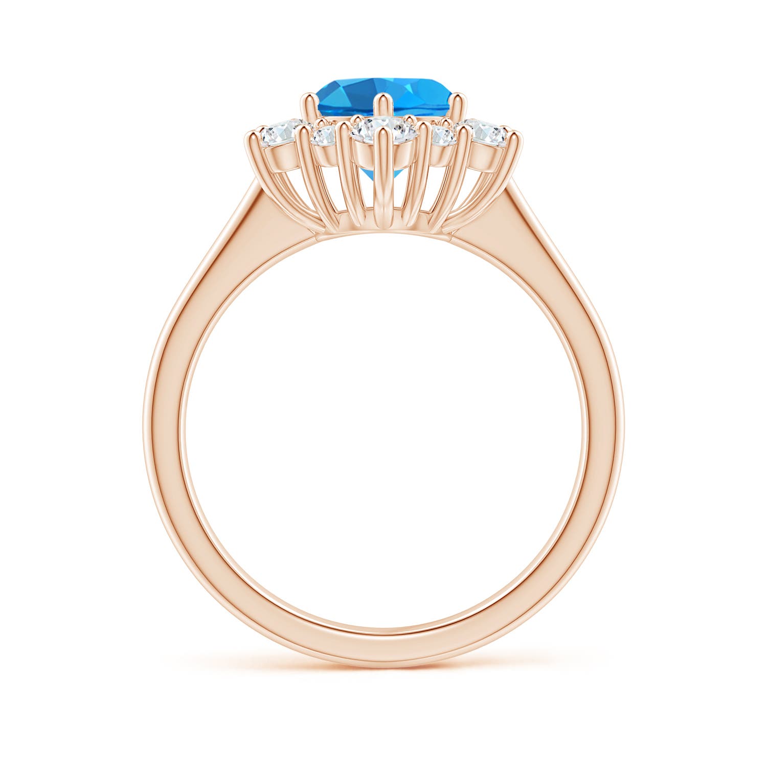 AAAA - Swiss Blue Topaz / 2.35 CT / 14 KT Rose Gold