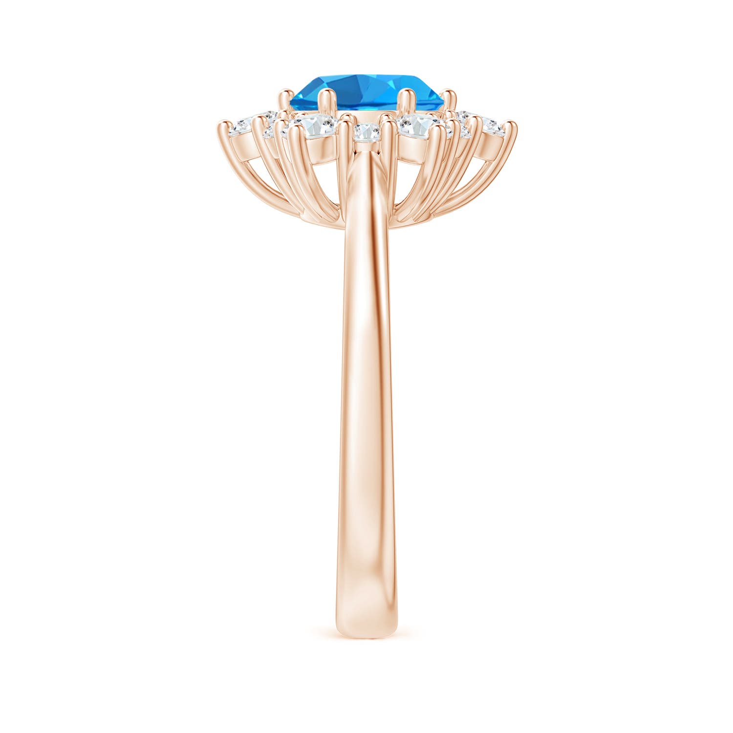 AAAA - Swiss Blue Topaz / 2.35 CT / 14 KT Rose Gold