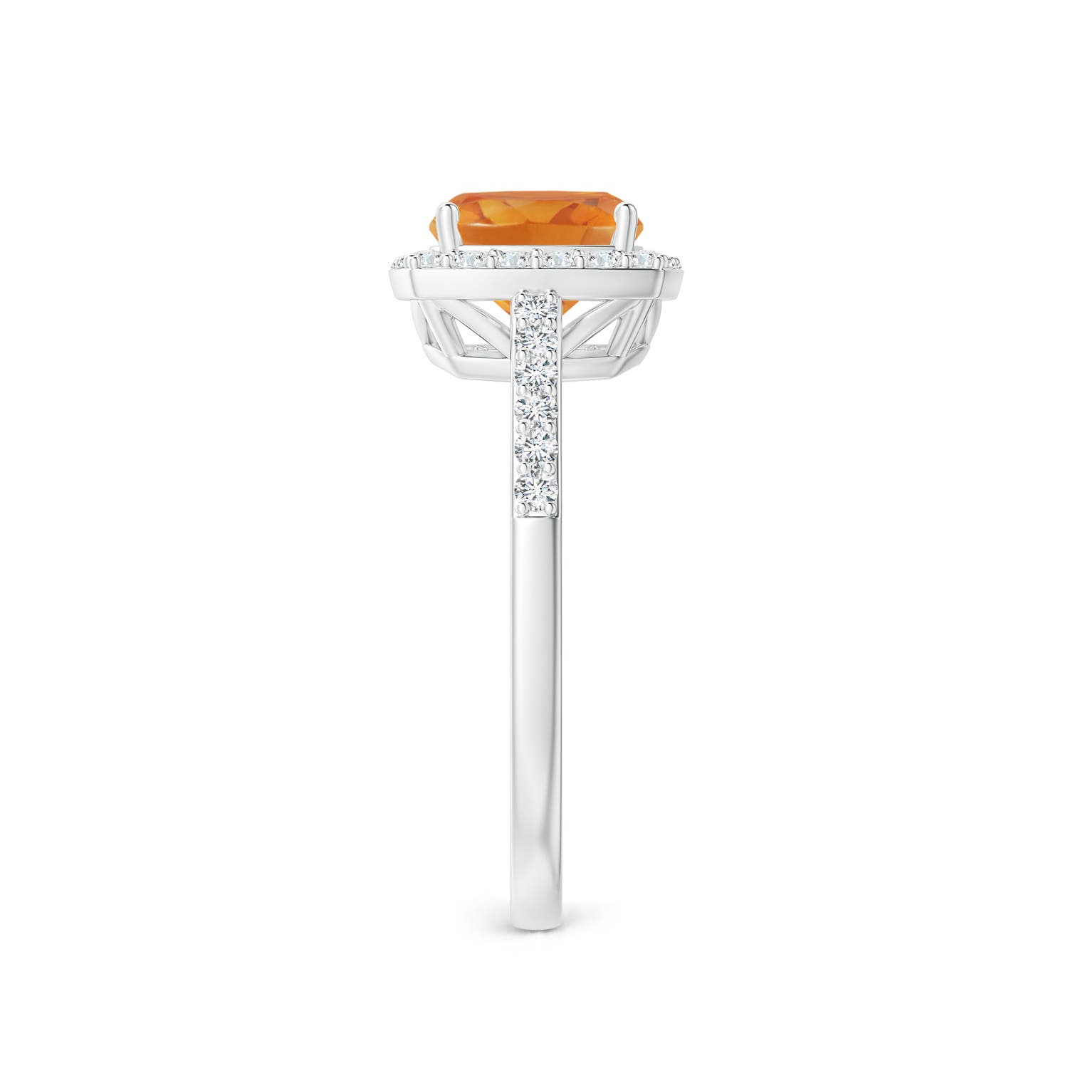 AA - Citrine / 1.7 CT / 14 KT White Gold