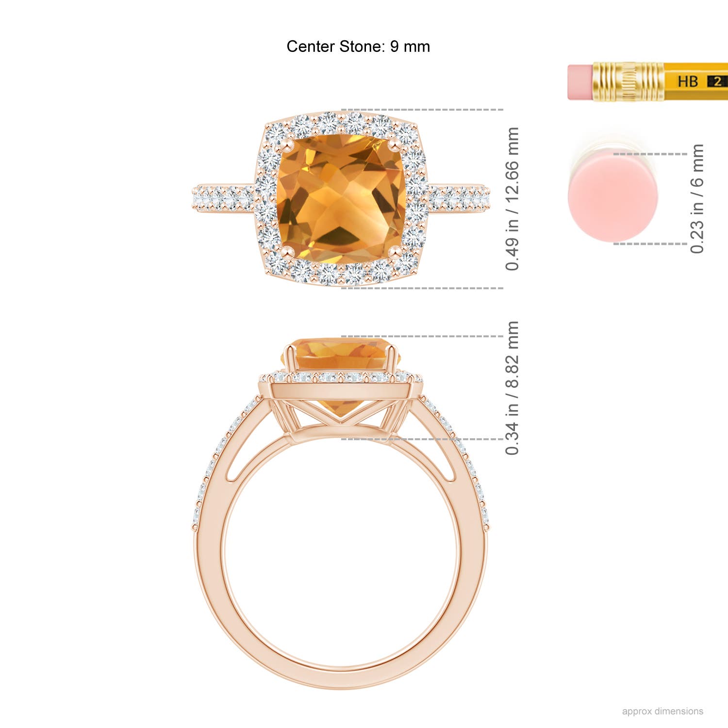 A - Citrine / 3.13 CT / 14 KT Rose Gold