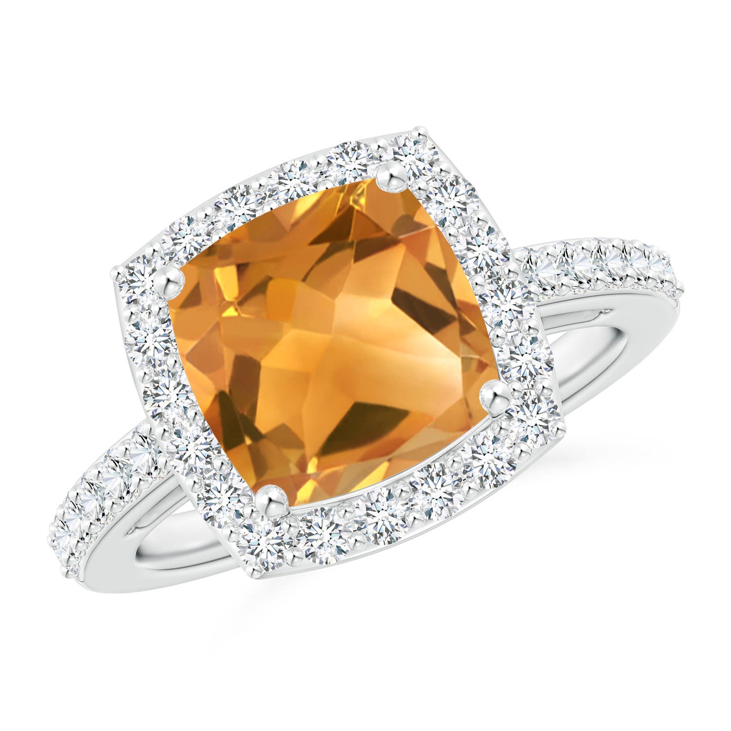 A - Citrine / 3.13 CT / 14 KT White Gold