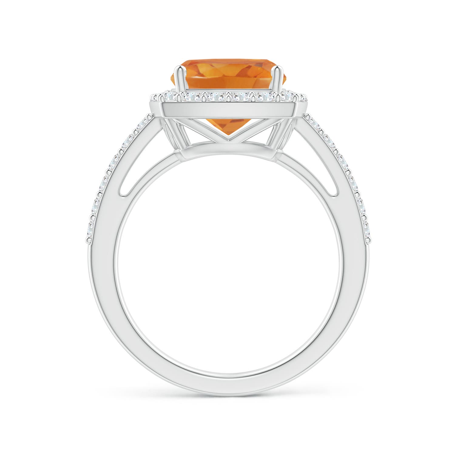 AA - Citrine / 3.13 CT / 14 KT White Gold