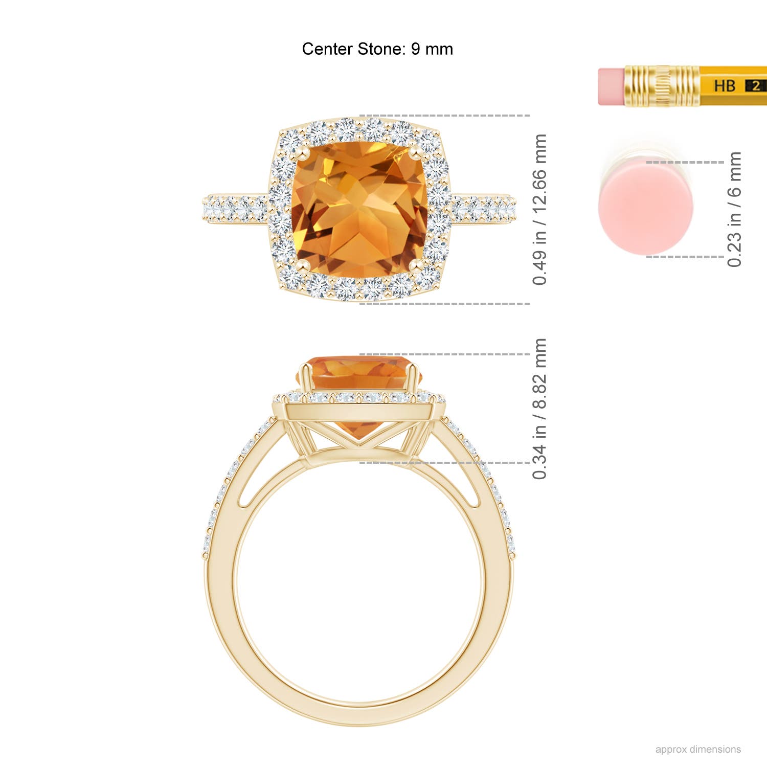 AA - Citrine / 3.13 CT / 14 KT Yellow Gold