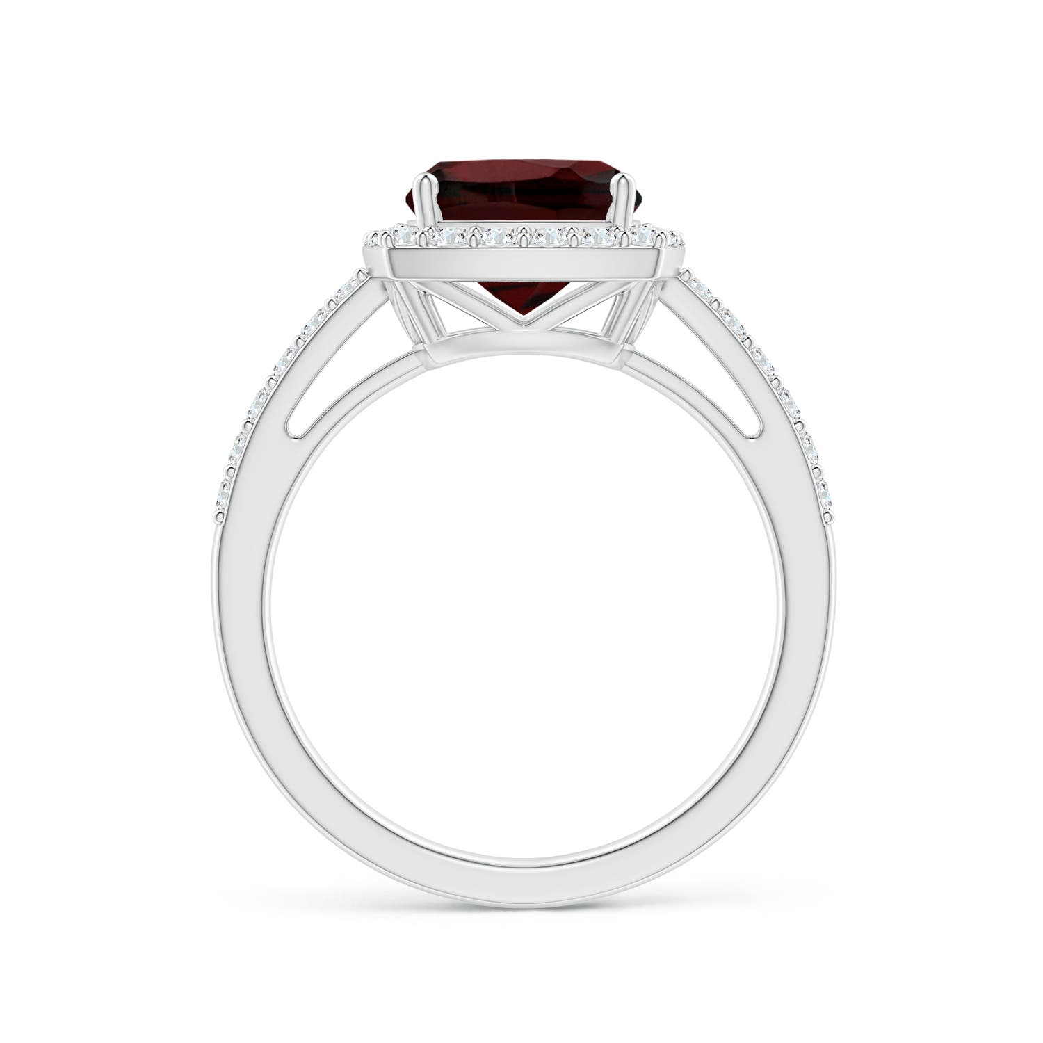 AA - Garnet / 2.91 CT / 14 KT White Gold