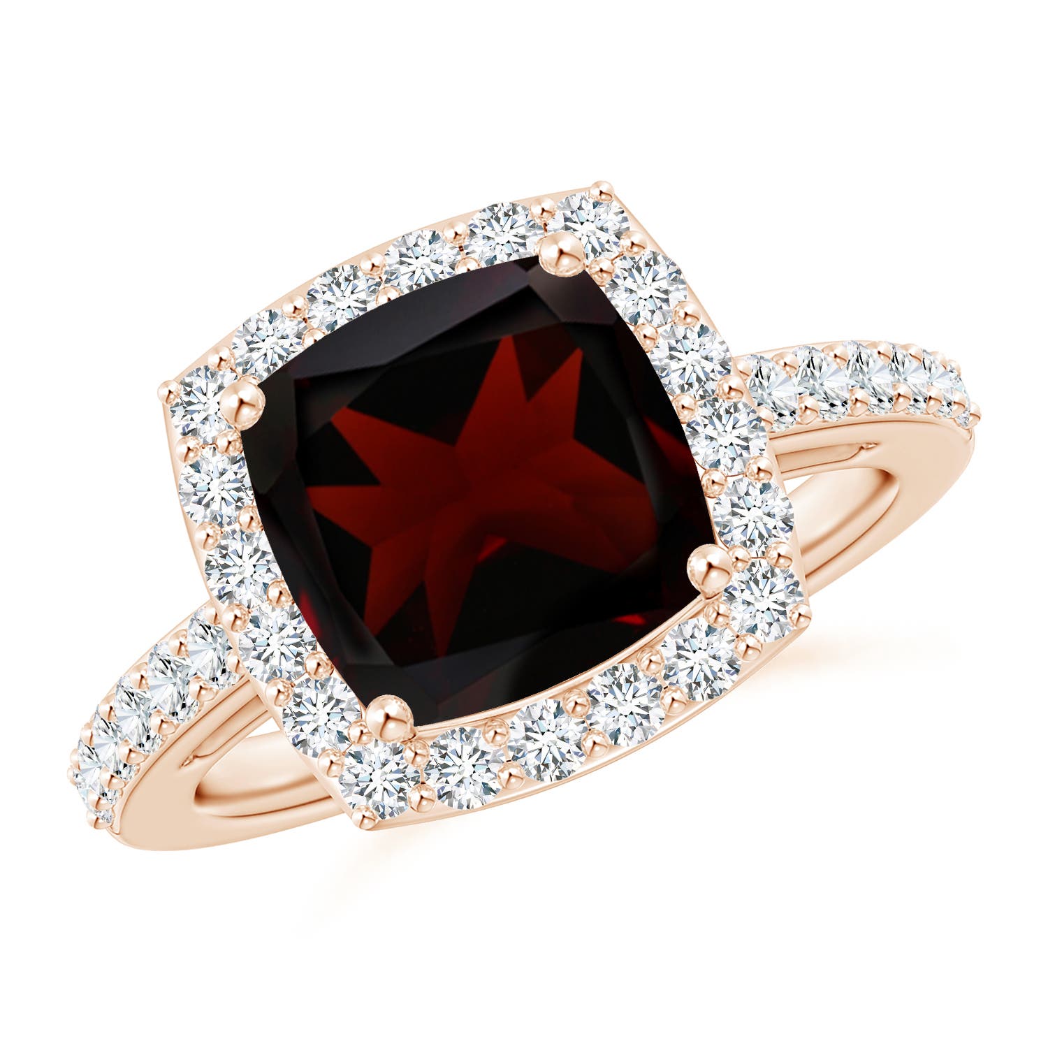 A - Garnet / 4.18 CT / 14 KT Rose Gold