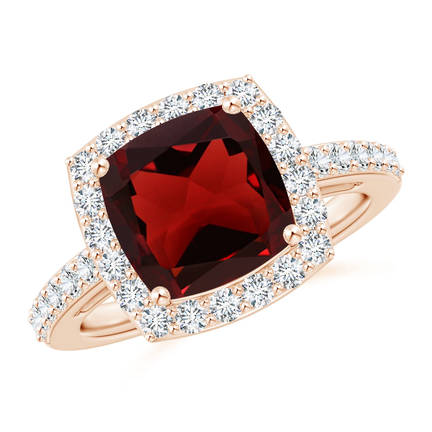 AAA - Garnet / 4.18 CT / 14 KT Rose Gold